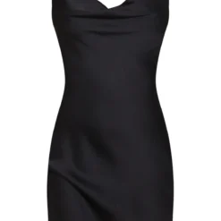 Tall Robe Droite Satinée Noire à Col Bénitier -Jolie Vêtue Soldes Magasin 8b4c70e86c18699c9c4ac83e018ee9cdb1d1304b cmz8288 5