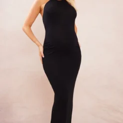 Maternité Robe De Grossesse Longue Noire à Dos Nu -Jolie Vêtue Soldes Magasin 8b8c1a3b5c9c11fbd48419ab79550ad0d973f22d cnf1274 3