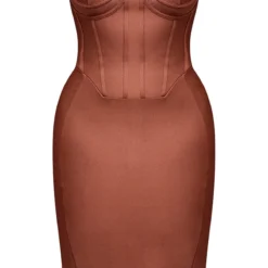 Plus Robe Mi-longue Bandage Marron Chocolat à Bretelles Et Découpes Sous Le Buste -Jolie Vêtue Soldes Magasin 8bb97c3c0d329cfe9f1a25d71cd6587504ed95f8 cmn8285 5