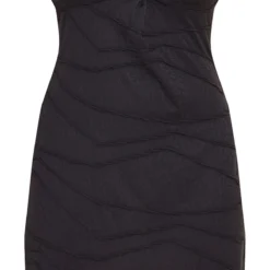 Robe Droite Bustier Texturée Noire Torsadée -Jolie Vêtue Soldes Magasin 8bd0bf91c08e4ec74af6853dd22a5c6f2f9f5ca3 cnd5440 5