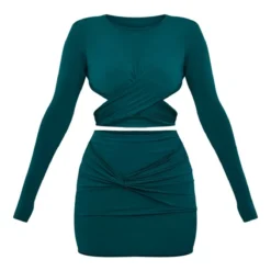 Mini Robe Moulante Verte Croisée à épaulettes -Jolie Vêtue Soldes Magasin 8bf3b19462c2e248efa0bdc2b9d97ed4f9ac6a32 cnb2759 5