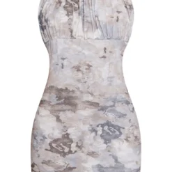 Robe Moulante Imprimé Abstrait Gris à Bretelles -Jolie Vêtue Soldes Magasin 8c28116e70342939623393a69a3342e898b747a8 cnd5775 5