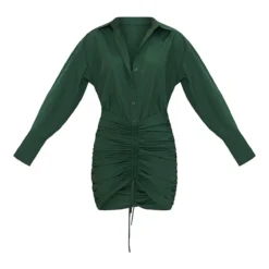 Robe Moulante Style Chemise Oversize Froncée Vert Forêt -Jolie Vêtue Soldes Magasin 8c2d1fbcbaf1b6b1c0f35f87e11e6474ddb0493f CMW1220 5
