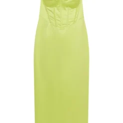 Plus Robe Corset Longue Vert Citron Nouée Au Cou -Jolie Vêtue Soldes Magasin 8ce1abb834391cddd88267e28aa338e42c391a5c cnd4869 5