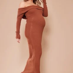Maternité Robe Longue De Grossesse Chocolat Côtelée Brossée à épaules Dénudées 9 Maternité Robe Longue De Grossesse Chocolat Côtelée Brossée à épaules Dénudées -Jolie Vêtue Soldes Magasin 8dfafa41582a8f1f2b6fd935ded7ea55ad42c030 cnd3068 3