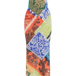 Robe Longue Style Patchwork Multicolore Fleuri à Dos Nu Et Bretelles -Jolie Vêtue Soldes Magasin 8ea241d9efd9becde91e1420e4e126e41db4dcce cne8554 5