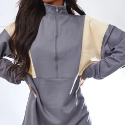 Zero Robe Pull Oversize Noir & Blanc Zippée à Parties Contrastantes Et Col Cheminée -Jolie Vêtue Soldes Magasin 8ec399f25cdf353a398e0dba0df9efe018936005 cnb1061 4