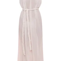 Robe De Plage Longue Décolletée Crème à Détail Tressé -Jolie Vêtue Soldes Magasin 8ed46697190328986554ece0c5865b5a28b9e867 cnd3571 5