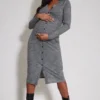 Maternité Robe De Grossesse Mi-longue Ajustée Gris Foncé En Maille Côtelée Douce à Manches Longues -Jolie Vêtue Soldes Magasin 8f2c4ce4e3e99a7d390cae6a1fb55fb7968cac8c cnb9932 1