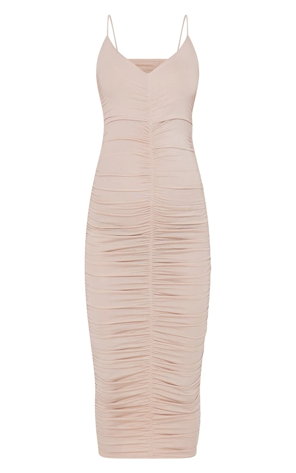 Maternité Robe De Grossesse Mi-longue En Jersey Gris Pierre à Décolleté Et Fronces Détail Contours 7 Maternité Robe De Grossesse Mi-longue En Jersey Gris Pierre à Décolleté Et Fronces Détail Contours – Image 5