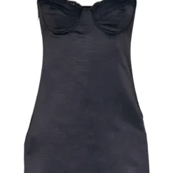 Robe Droite Satinée Noire à Bretelles Et Bonnets Détail Bordure Dentelle -Jolie Vêtue Soldes Magasin 8f3f3c5927430cdaafd87b521308bed16efbdf26 cnb5138 5