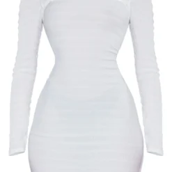 Robe Moulante Texturée Crème à Col Bardot Découpé -Jolie Vêtue Soldes Magasin 90509dcb6f001843414f60d0612bba4785d18ec4 cnc7756 5