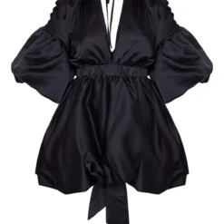 Robe Bouffante Satinée Noire à Noeud Dans Le Dos 11 Robe Bouffante Satinée Noire à Noeud Dans Le Dos -Jolie Vêtue Soldes Magasin 917cc0cbb57de4a1ceaff4cd39a4feddcad52374 cnb3703 5