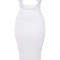 Shape Robe Longue Côtelée Douce Crème Découpée Devant -Jolie Vêtue Soldes Magasin 91e427d6b44960bf1ee50f19045125bb0f7fbb59 cmy0764 6