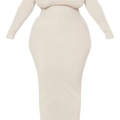 Logic Plus Robe Bustier Mi-longue Côtelée Avoine à Col Bardot Et Manches Longues -Jolie Vêtue Soldes Magasin 92239af3e0fcf82e4bf2d39f025233b8591958c9 cnb7011 5