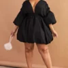 Plus Robe Noire Bouffante à Manches Ballon 1 Plus Robe Noire Bouffante à Manches Ballon -Jolie Vêtue Soldes Magasin 9286faf81e938fc1251d602476f71b581a6d41f2 CMY9439 1