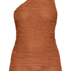 Petite Mini Robe Texturée Marron Froncée -Jolie Vêtue Soldes Magasin 933748f632cf9b524a9db33fb910d9ad4ab36334 cne2231 5