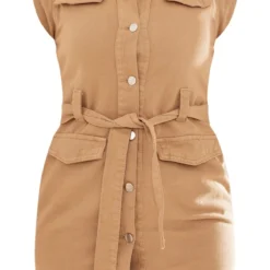 Robe Très Courte Style Utilitaire En Jean Camel -Jolie Vêtue Soldes Magasin 93704a8fa5091388fb306b2305b1afc1aeaba765 cnd5785 5