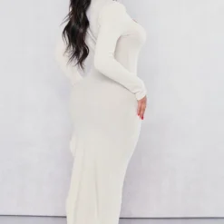 Shape Robe Mi-longue Côtelée Brossée Gris Pierre Fendue à Col Carré -Jolie Vêtue Soldes Magasin 93c0927d945cfe90b192a7ee5ff1f74f2b485e64 cnd5138 2