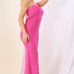 Robe Longue Bustier Texturée Rose Vif Métallisée à Dos Bénitier -Jolie Vêtue Soldes Magasin 9440337f7ff63ccb45ca65bbec73b333c4b8c517 cnd7638 3
