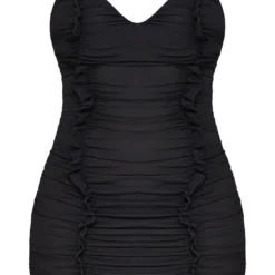 Shape Robe Moulante En Mousseline De Soie Noire à Décolleté Plongeant -Jolie Vêtue Soldes Magasin 9457d5952f4a703578f91d64f5928d803a6b3e33 cmn8622 5