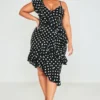 Plus Robe Mi-longue Noire à Pois Et Volants -Jolie Vêtue Soldes Magasin 94721c0d607c0a017c7c3276cc5369db0d7d9f22 cnd4880 1