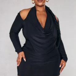 Plus Robe Moulante Noire à Col Bénitier -Jolie Vêtue Soldes Magasin 947aca8924c5e554c96be482498fde42e87e1094 cna5215 3