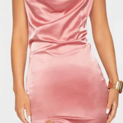 Robe Mi-longue Satinée Vieux Rose à Col Bénitier -Jolie Vêtue Soldes Magasin 94f2f13dcdd9a60f2a95d053864ca94caa4c944d clw7847 5