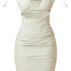 Robe Moulante Froncée Sauge Décolletée à Broderie Anglaise Et Découpes -Jolie Vêtue Soldes Magasin 954325d2a9ea76321966a3c10fcbfb1ae6e07fc2 cne1369 5