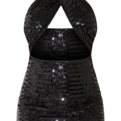 Robe Moulante Dos Nu Noire à Sequins Et Devant Croisé -Jolie Vêtue Soldes Magasin 979a43323f685d94b965867117bc96f9d36f6dad cnb5110 5