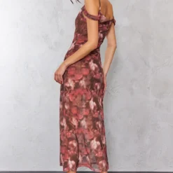 Tall Robe Longue Fleurie Rose à Col Bénitier -Jolie Vêtue Soldes Magasin 97a4dd0a85589789ea078bb8dc74aa8a6f4a5e3e cnd3395 2