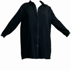 Plus Robe Chemise Oversize Noire Plissée -Jolie Vêtue Soldes Magasin 987800f7ffa99744e86774138e6b0d7770e0820e cnc5106 5