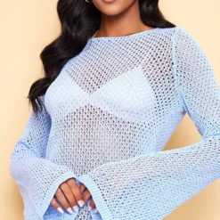 Tall Mini-robe En Maille Tricot Bleue à Manches Longues 10 Tall Mini-robe En Maille Tricot Bleue à Manches Longues -Jolie Vêtue Soldes Magasin 9886133fdeccc467ddfaff018d16fb5f474a0727 cne7336 4