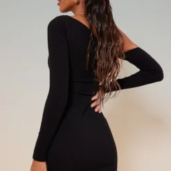 Robe Asymétrique Moulante Côtelée Noire -Jolie Vêtue Soldes Magasin 990f4c86c5e57ad8b9f1c2f65b8cc73836591ac6 cnc2532 3