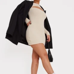 Robe Moulante Côtelée Beige à Découpe Et Manches Longues -Jolie Vêtue Soldes Magasin 991ad6636e375ea92ae80caec4c8cf15682709ad cnc7082 3