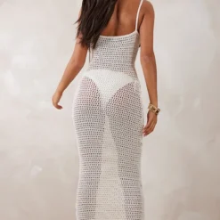 Tall Robe Longue En Maille Tricot Beige à Bretelles -Jolie Vêtue Soldes Magasin 9a569f36287c973d7f375de3d79bce086f611990 cne2407 2