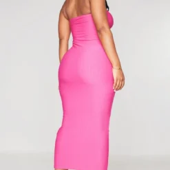 Shape Robe Bustier Mi-longue Rose Vif Texturée -Jolie Vêtue Soldes Magasin 9ab83da244094e710aaad08bfe0241d45dc2047f cnd0580 2