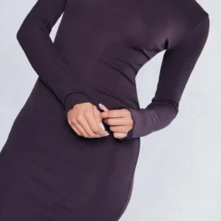 Robe Mi-longue Côtelée Chocolat à Manches Longues Et Ourlet Légèrement Volanté -Jolie Vêtue Soldes Magasin 9ae8d6aaa76f956ba0899e61679dacf1b1337c45 cnb9640 4