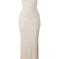 Tall Robe Longue En Maille Crochetée Crème à Dos Nu -Jolie Vêtue Soldes Magasin 9bc12bfe0c8d0b415518d79e58719fc95786c995 cne2396 5