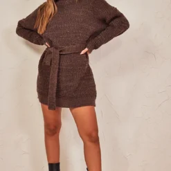 Robe Pull En Maille Tricot Gaufrée Vison -Jolie Vêtue Soldes Magasin 9cd031be9730460b98518caef11e2e35ff79c8f1 cnc0459 3