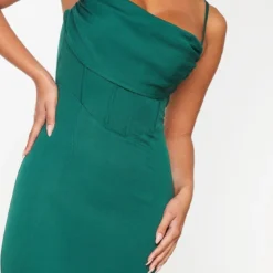 Robe Longue Vert émeraude à Détail Corset Drapé Et Bretelles -Jolie Vêtue Soldes Magasin 9d8951e383fc48b07c5256057c9ef88d724cd248 cmv0314 5