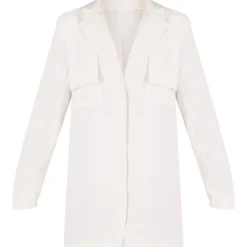 Robe Blazer Blanche Oversize à Manches Plissées Et Effet Superposé -Jolie Vêtue Soldes Magasin 9d8d71bb04464799e1f20bd210f93c5a9d41c6fa cmy2161 6