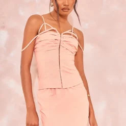 Tall Mini-robe Effet Lin Argile Style Corset -Jolie Vêtue Soldes Magasin 9e2a92b164371f7f30ed2a01fcdb31a10f19e3ff cnd6793 1