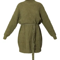 Robe Pull Kaki En Maille Tricot Douce à Ceinture -Jolie Vêtue Soldes Magasin 9e36402fbfd5907a529bab8a611a151583c364ce cmu0231 6