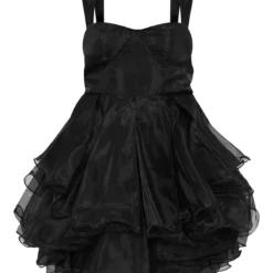 Robe Patineuse Noire En Organza à Bretelles épaisses Et Superpositions -Jolie Vêtue Soldes Magasin 9f1a5e791bedc5427b8e6a2d83cf3cf6a46f521e cnc3045 5
