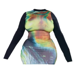 Plus Robe Moulante Multicolore Imprimé Corps -Jolie Vêtue Soldes Magasin 9f4d3bc8f8558fdfaf259cd9fb3752e1b479a6fd cnc1532 5