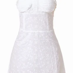 Robe Droite En Broderie Blanche à Détail Bonnets -Jolie Vêtue Soldes Magasin 9fba135471992f9cd3e897e37c29f5d313fbbe8a cnd5467 5
