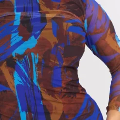 Shape Robe Moulante Bleue En Mesh Imprimé Abstrait à Col Haut -Jolie Vêtue Soldes Magasin 9fcbf922a58ca3460990bf289be3a8e5c424f327 cmv2765 5