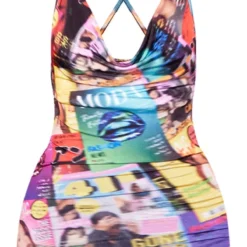 Robe Moulante Imprimée Journaux Multicolore à Col Bénitier Et Anneau 9 Robe Moulante Imprimée Journaux Multicolore à Col Bénitier Et Anneau -Jolie Vêtue Soldes Magasin 9ffe1ba62c9dc5ce60993bd0d1506d388677b6b8 CND8667 5