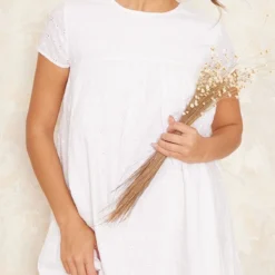 Robe Babydoll En Broderie Anglaise Blanche -Jolie Vêtue Soldes Magasin a0480c453262554f8bbf57bfd51b0e91d9d3689b cnd1706 4